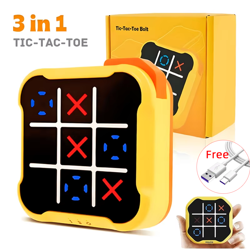 Board Game English For Kids - Jeu électronique TIC-TAC-TOE, jeu d'échecs Bolt,