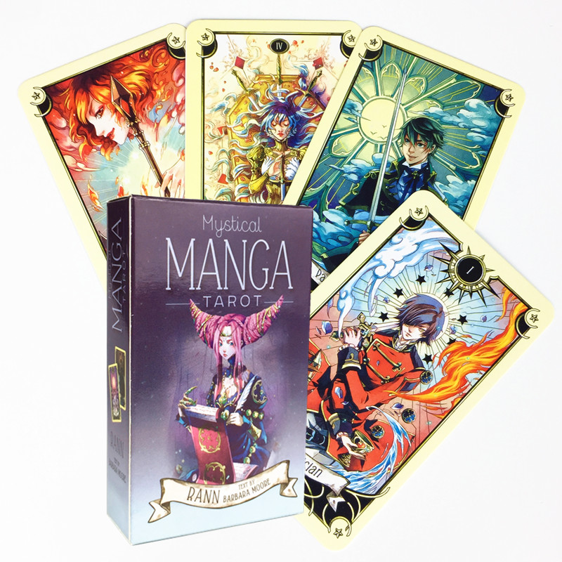 Board Game English For Kids - Cartes de Tarot Manga mystique pour