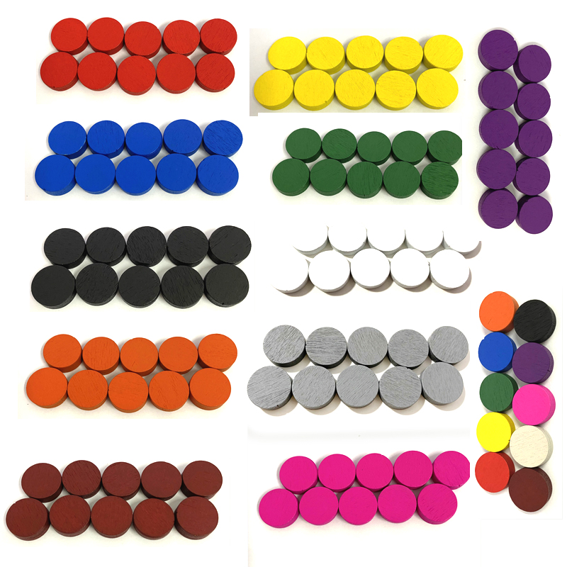 Board Game Loop - 50 pièces 15*5MM 11 couleurs disques