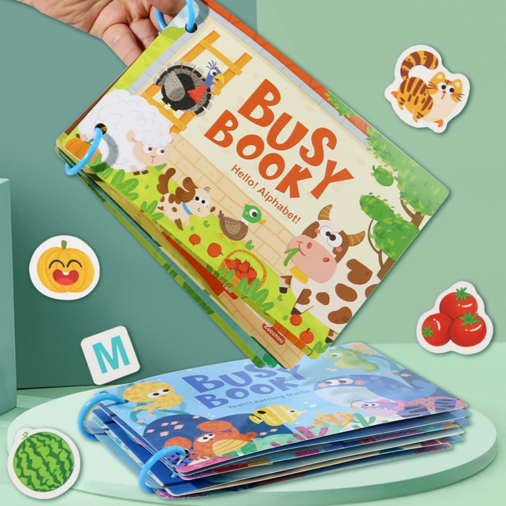 Board Game English For Kids - Autocollant de livre occupé, livre silencieux