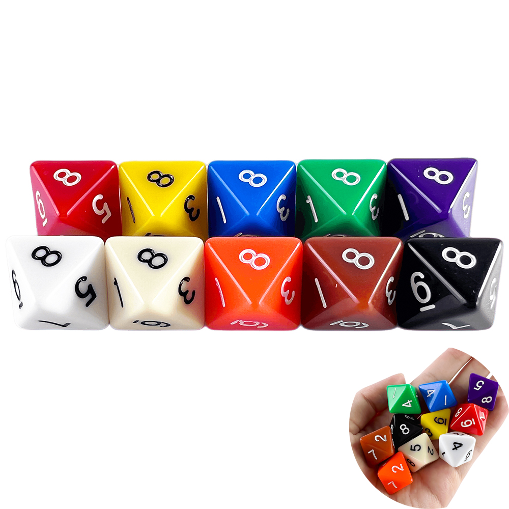 Board Game Viral - D8 dés polyédriques 15.5mm TRPG DND
