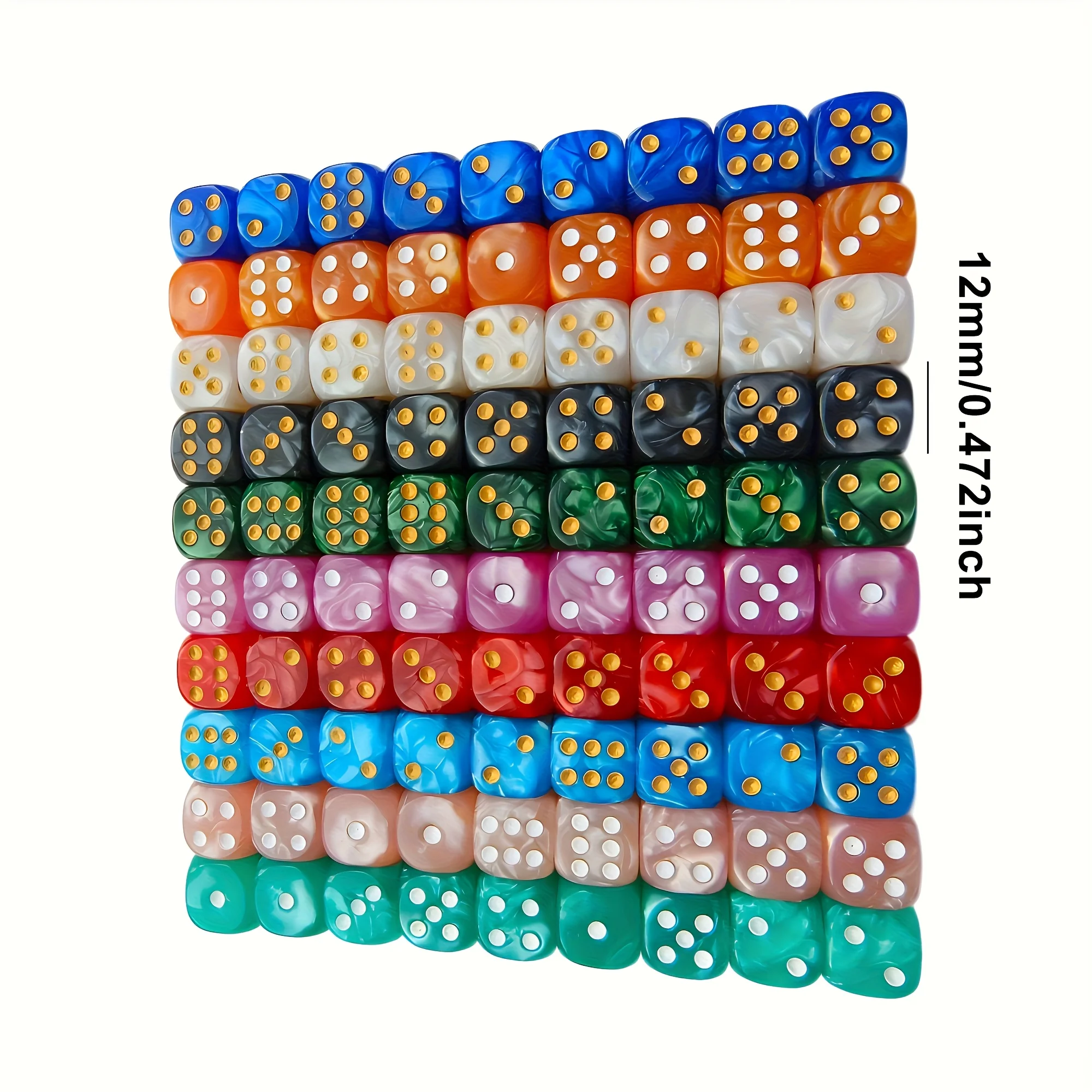 10 dés D6 en acrylique à motif - Board Game Loop avis et prix