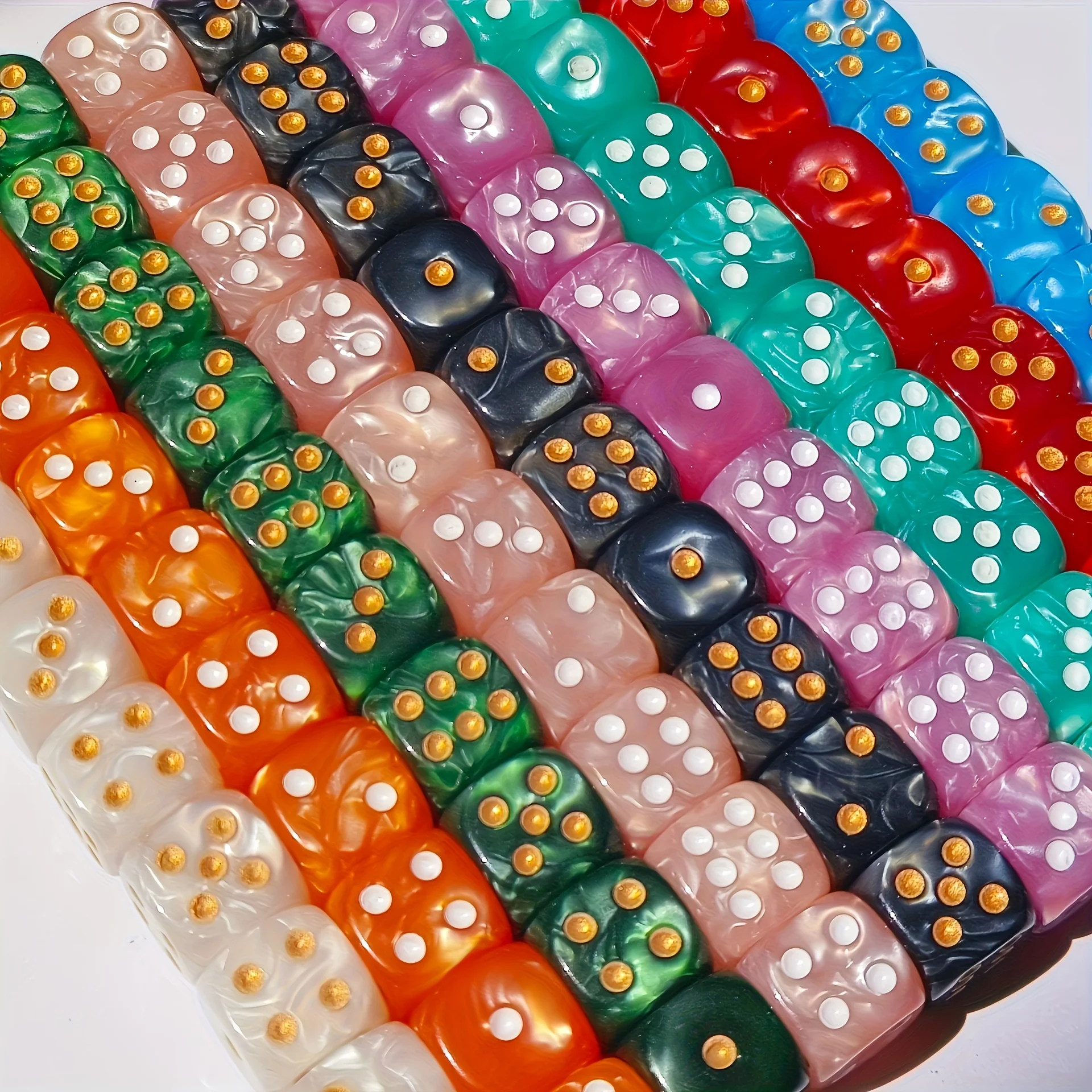 10 dés D6 en acrylique à motif - Board Game Loop avis et prix
