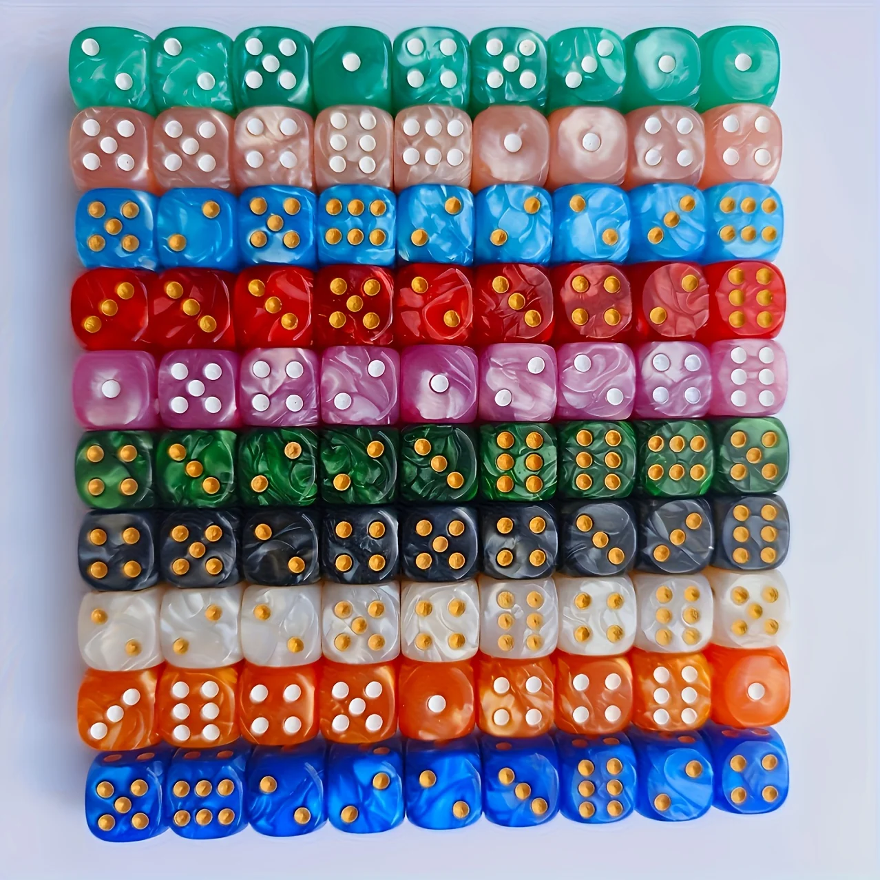 10 dés D6 en acrylique à motif - Board Game Loop avis et prix
