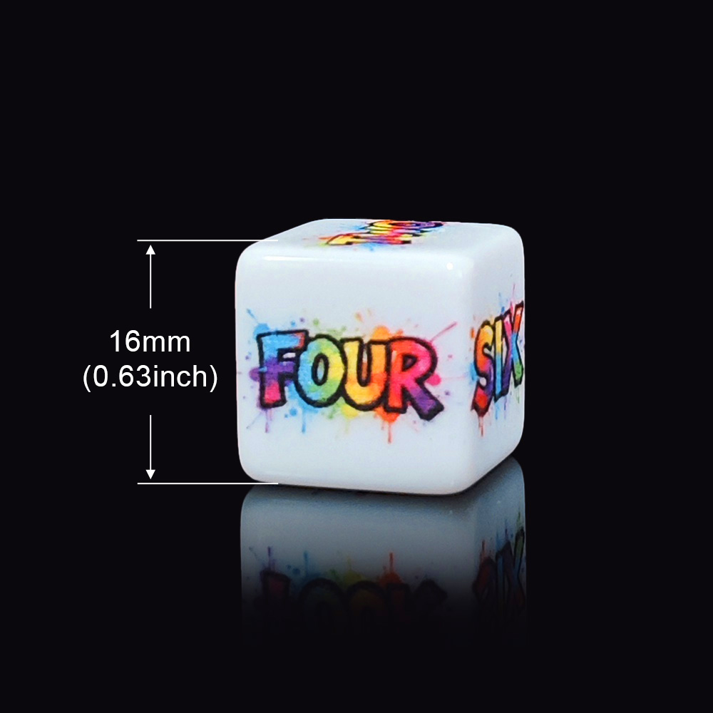12 pièces de dés D6 en acryliq - Board Game English For Kids avis et prix