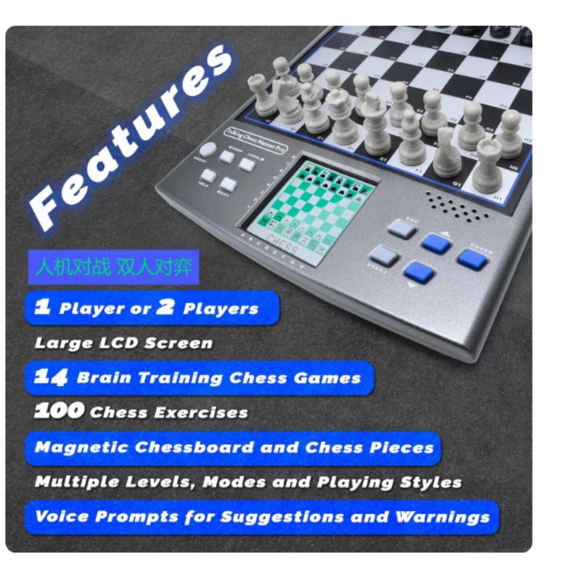Jeu d'échecs intelligent 14 en - Board Game English For Kids avis et prix